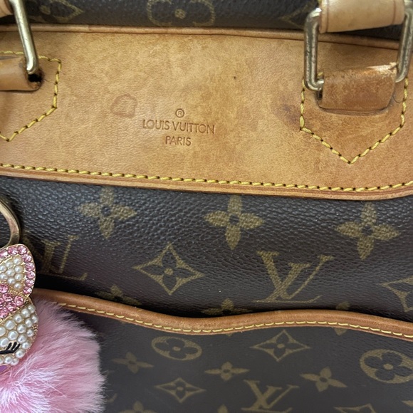 Vintage 1990’s Louis Vuitton Brown Deauville Monogram Satchel - Picture 14 of 16